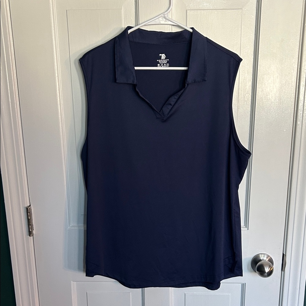 Avenue Navy Sleeveless Tank Top